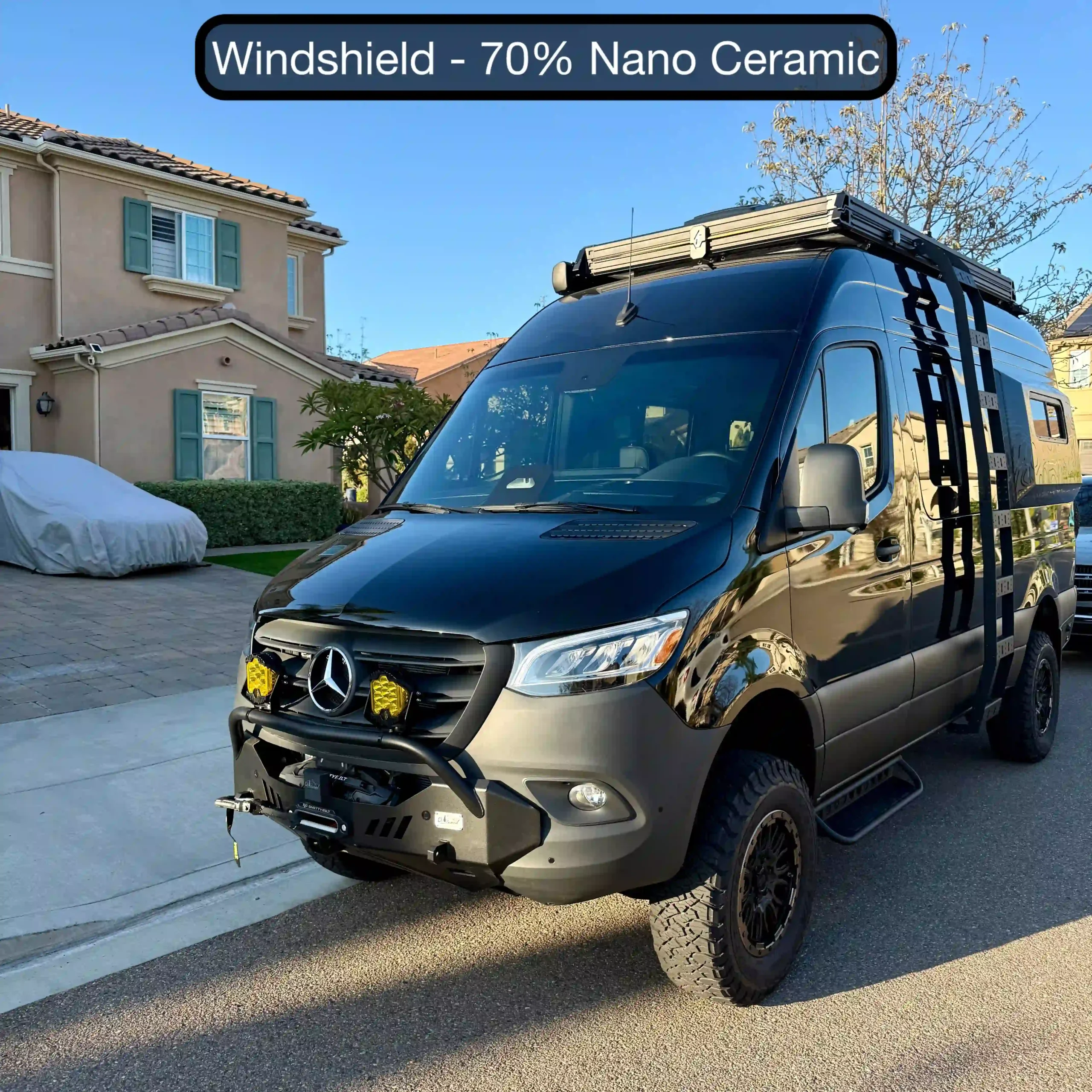 Mercedes Sprinter with 70% nano ceramic windshield tint