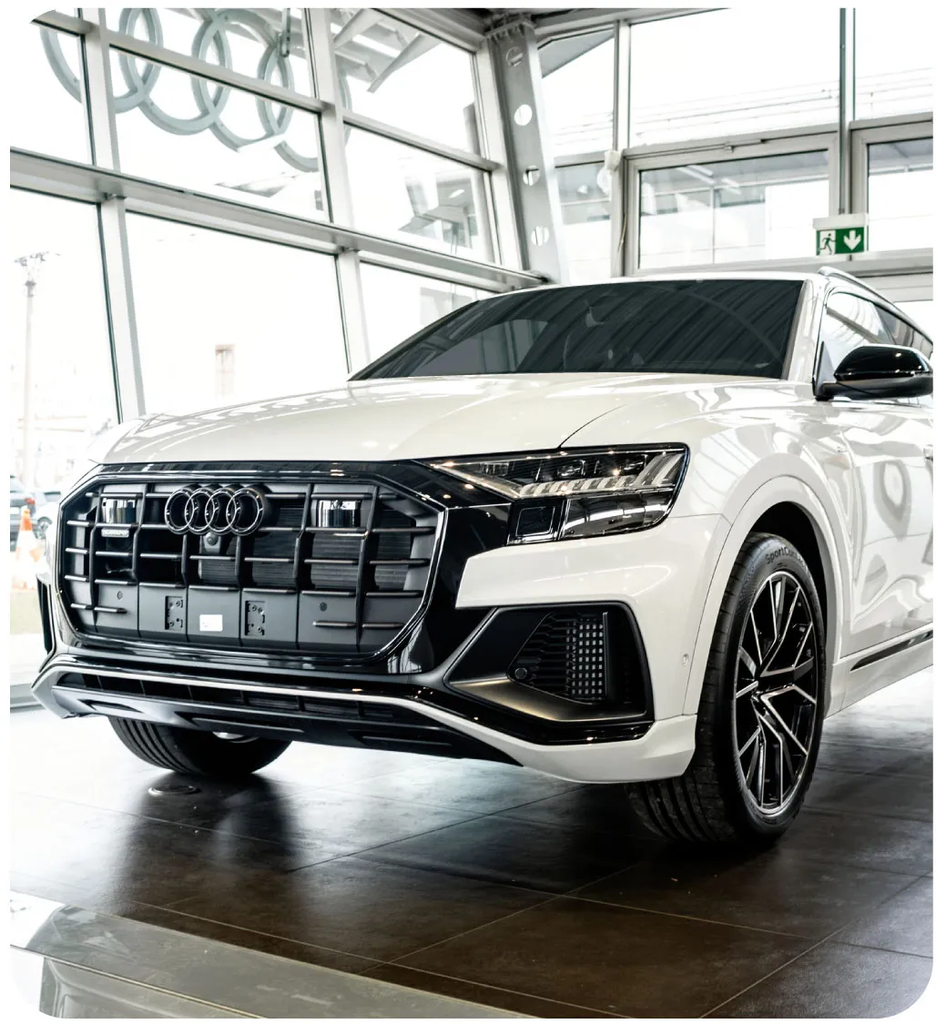 White Audi Q8 with Nano Ceramic window tint