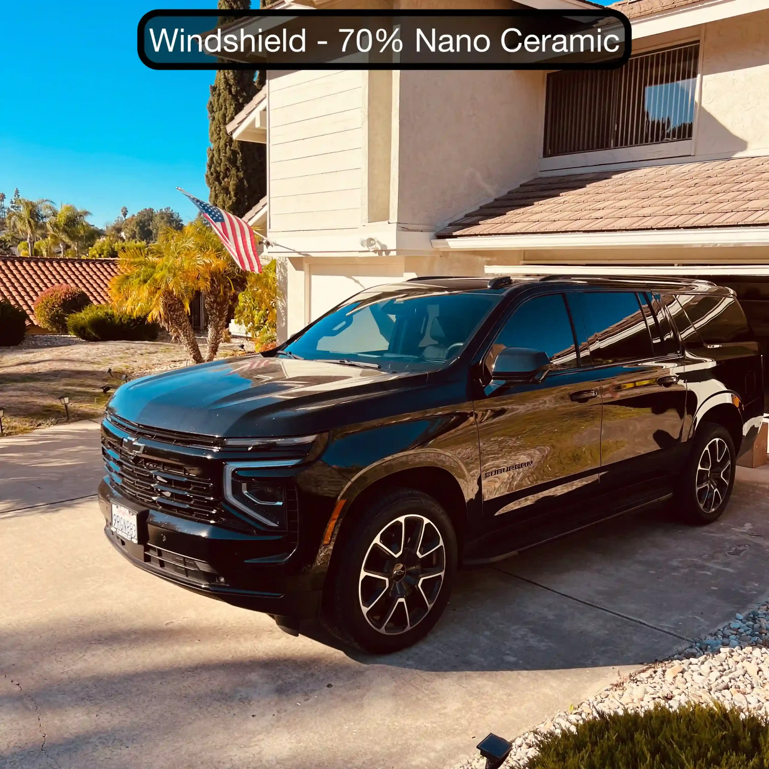 Chevrolet Suburban with 70% nano ceramic windshield tint