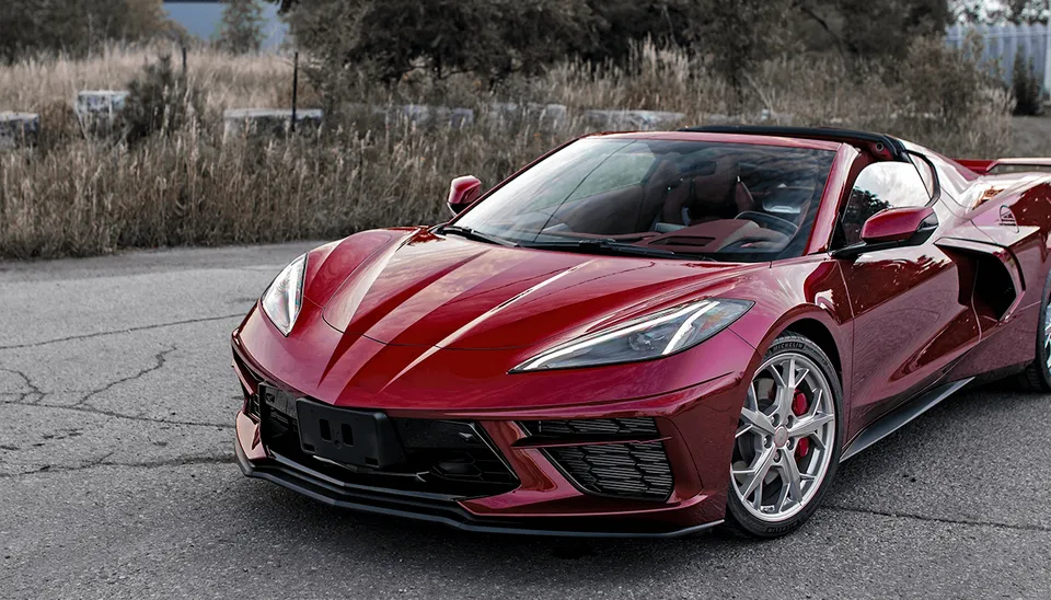 Chevrolet Corvette protected with ExoShield GT3 windshield protection film in San Diego