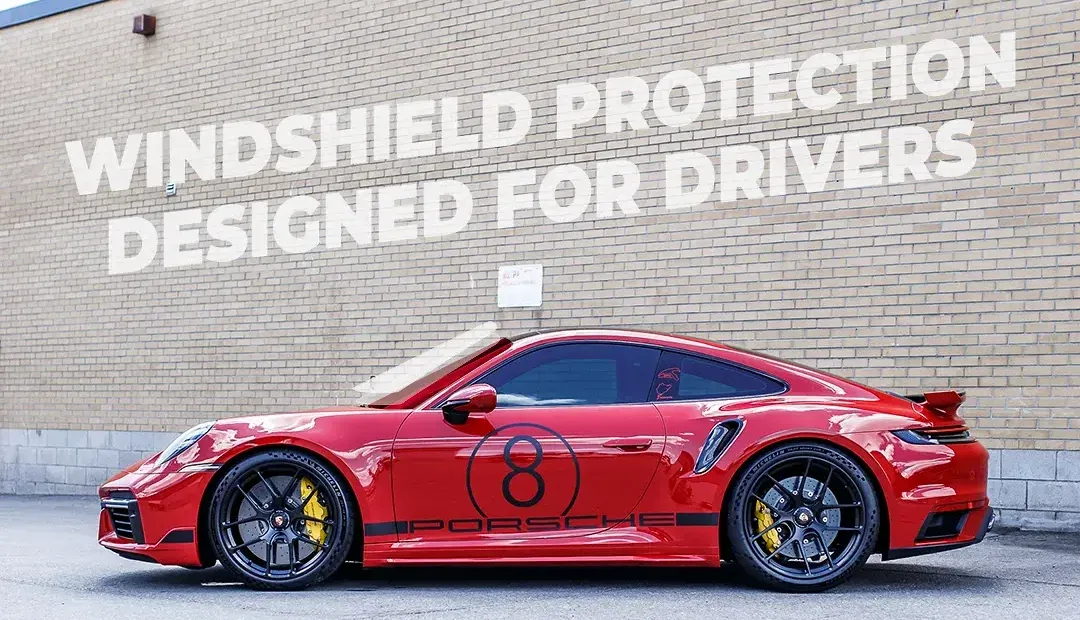 Porsche protected with ExoShield GT3 windshield protection film in San Diego