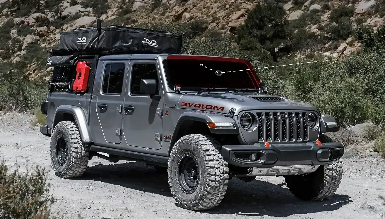 Jeep protected with ExoShield ULTRA windshield protection film for off road driving in San Diego