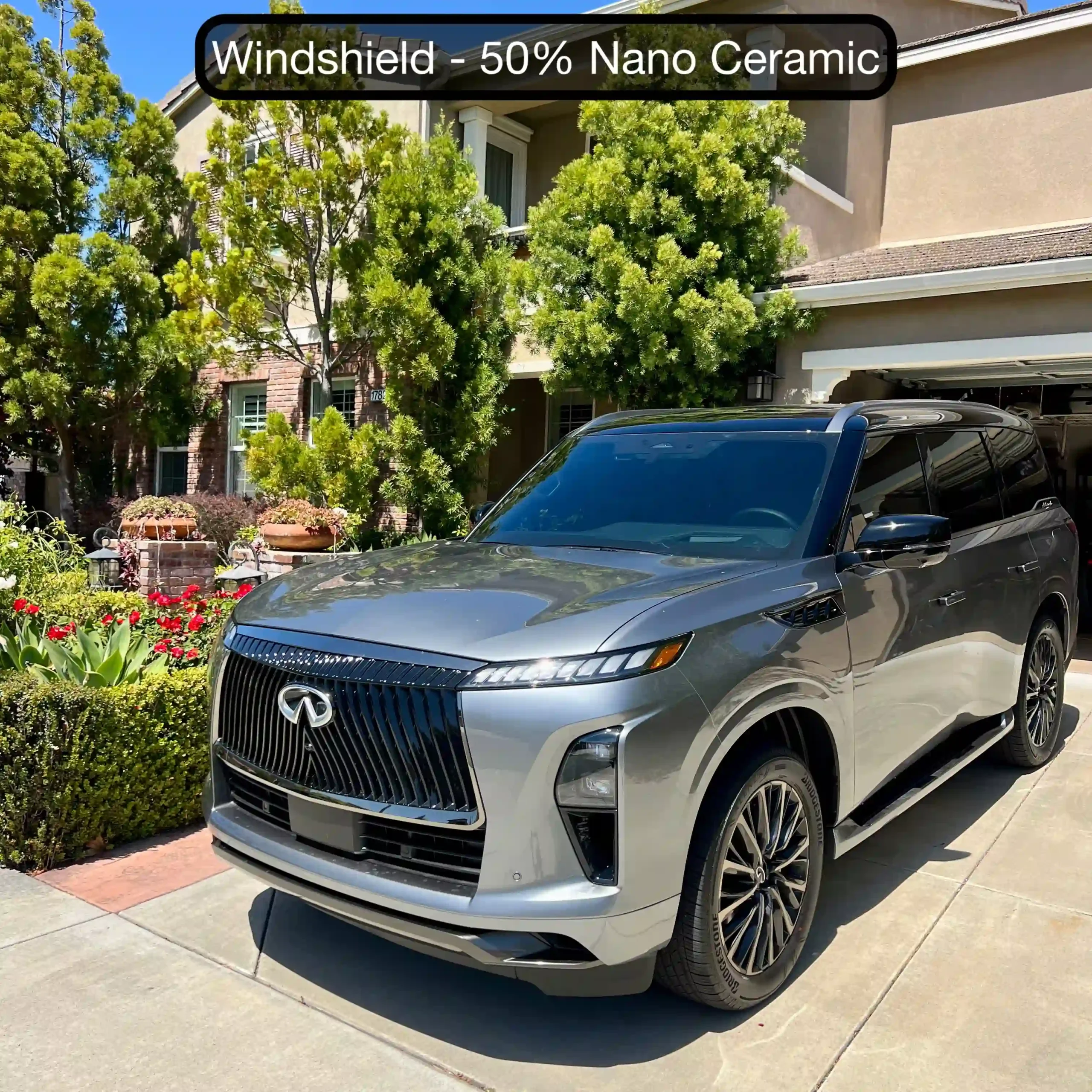 Infiniti QX80 with 50% nano ceramic windshield tint