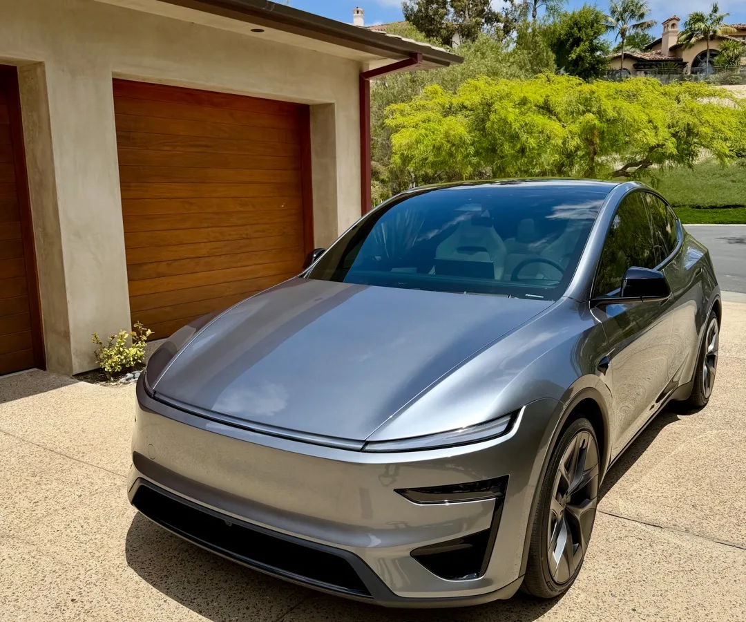 Gray Tesla Model Y with Nano Ceramic window tint