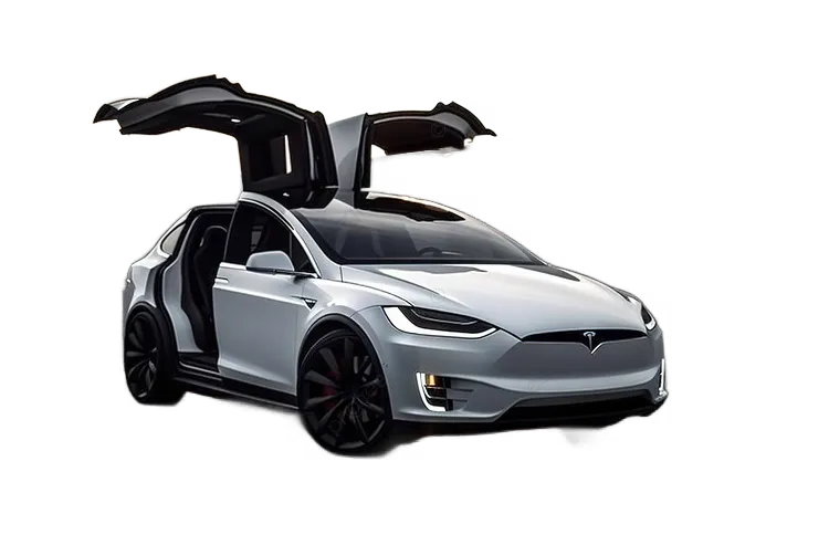 Tesla Model X with factory privacy glass before ceramic window tint installation