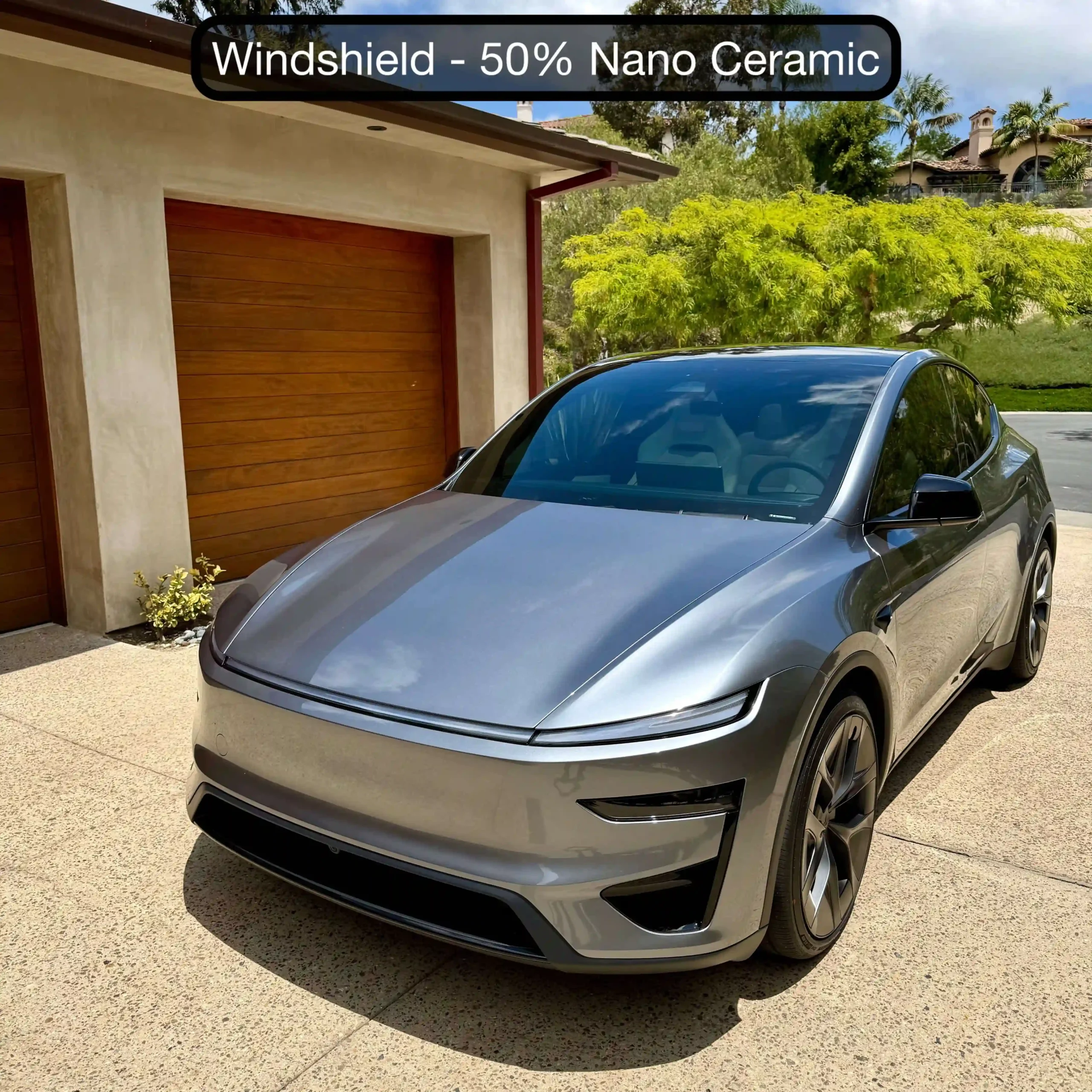 Tesla Model Y Juniper with 50% nano ceramic windshield tint