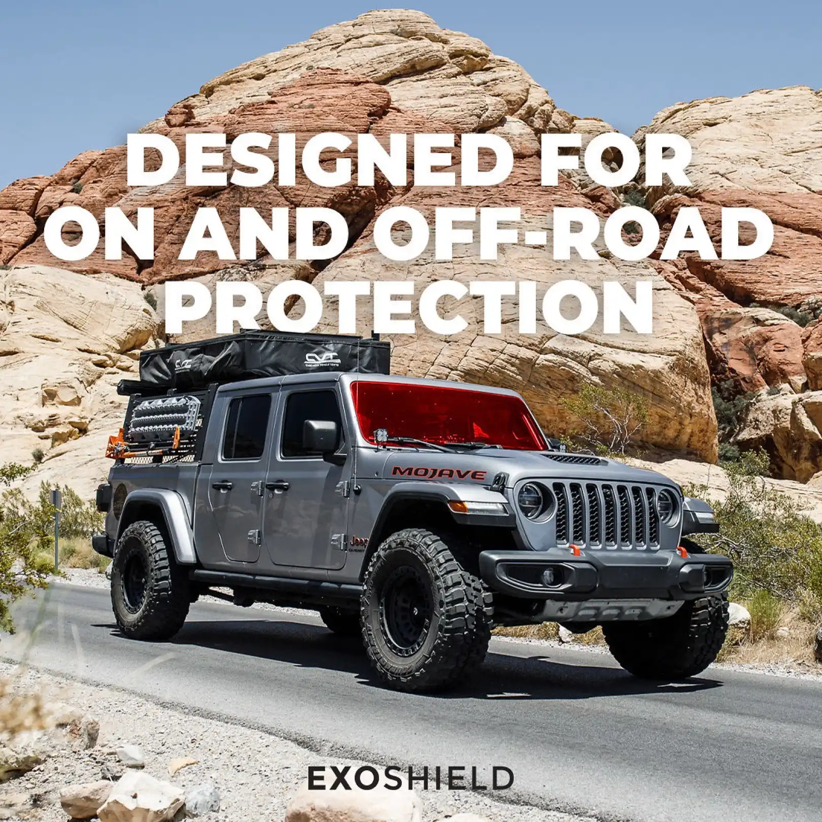 Jeep Wrangler with ExoShield windshield protection film