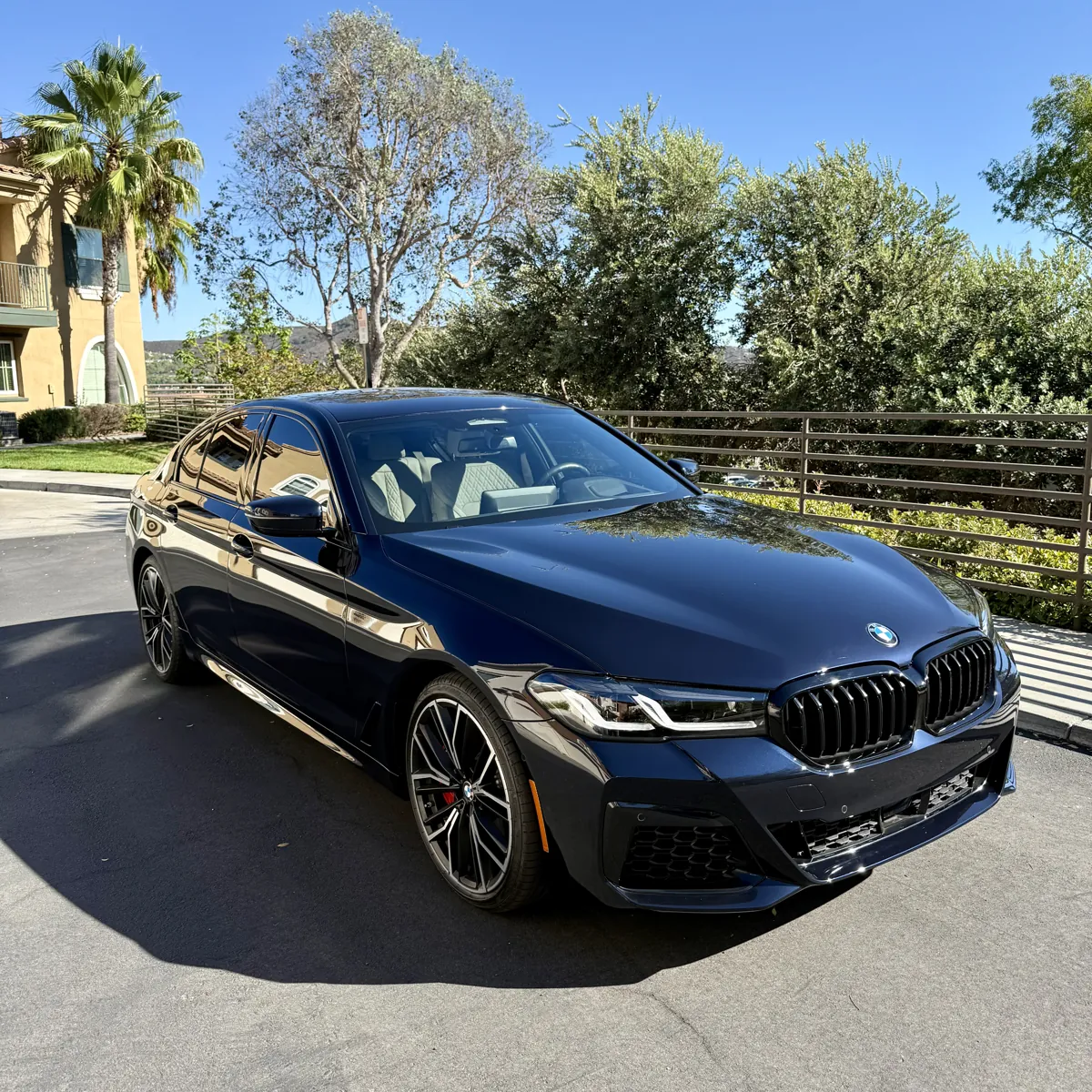 BMW 5 Series after Nano Ceramic IR window tint installation in Del Mar