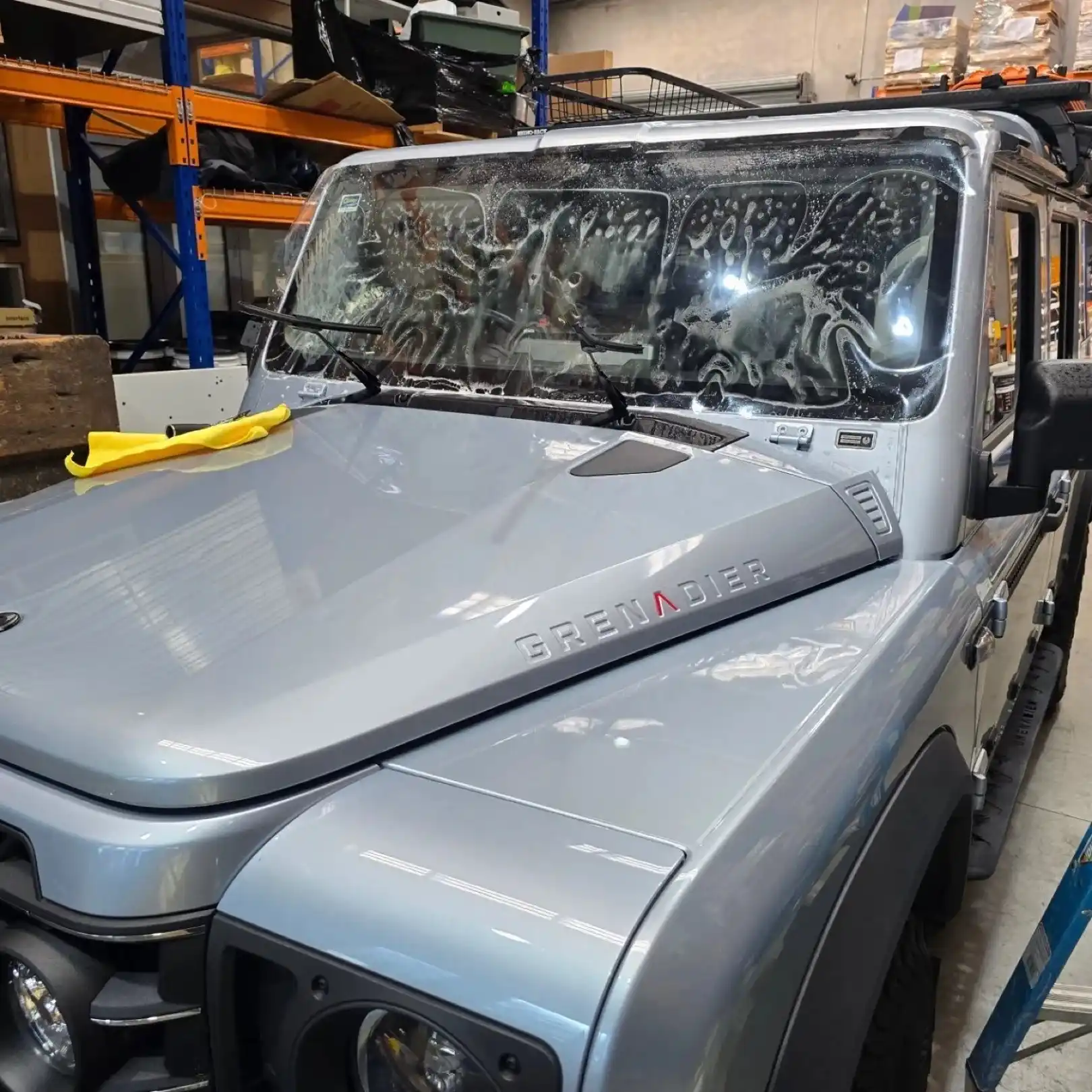 INEOS Grenadier protected from windshield rock chips and road debris