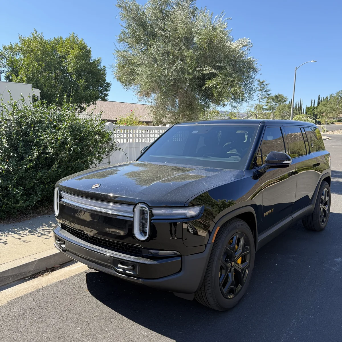 Rivian R1S after Nano Ceramic IR window tint installation in Poway